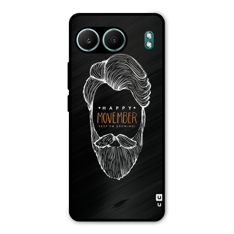 Happy Movember Black Metal Back Case for OnePlus Nord 4