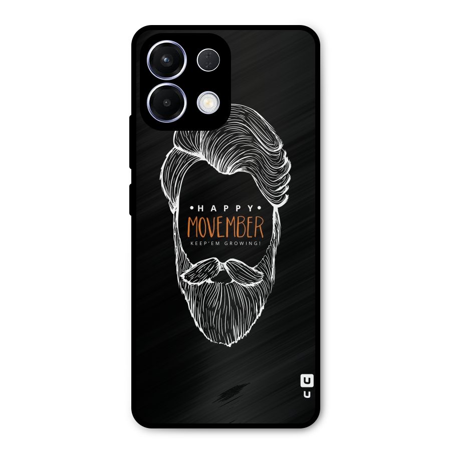 Happy Movember Black Metal Back Case for Oppo K13