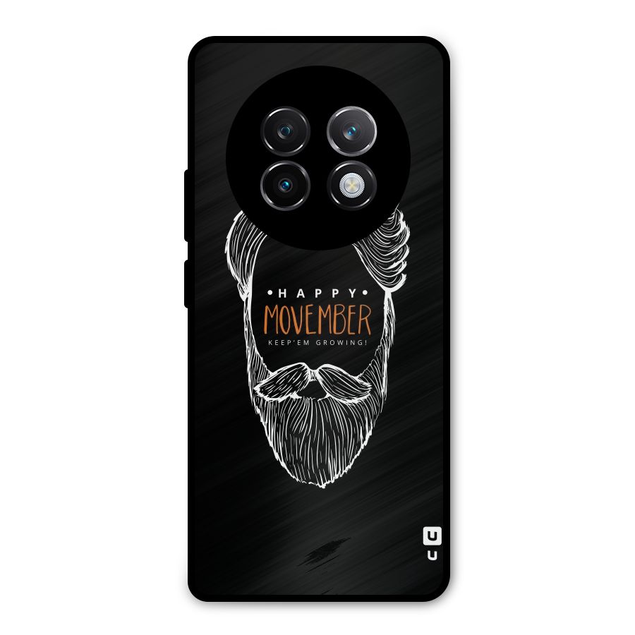 Happy Movember Black Metal Back Case for Realme 13 Plus