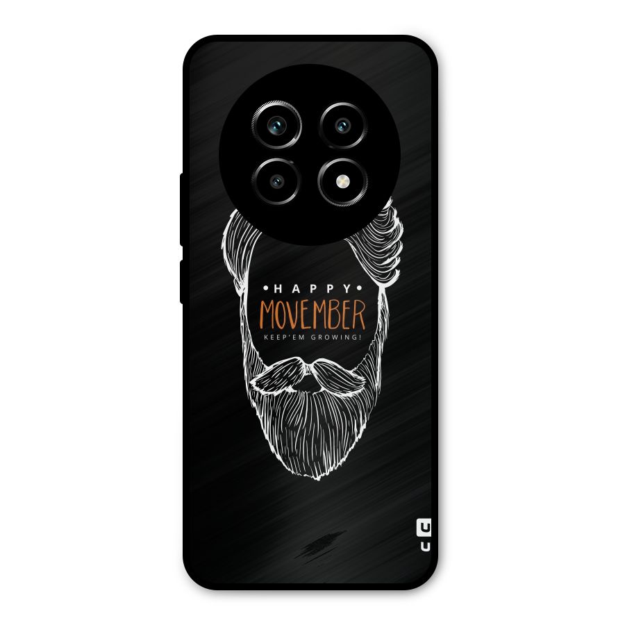 Happy Movember Black Metal Back Case for Realme 13 Pro