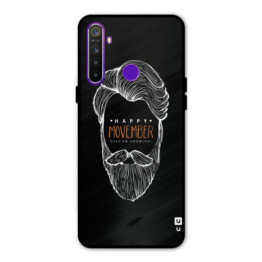 Happy Movember Black Metal Back Case for Realme 5i