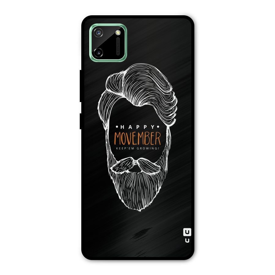 Happy Movember Black Metal Back Case for Realme C11