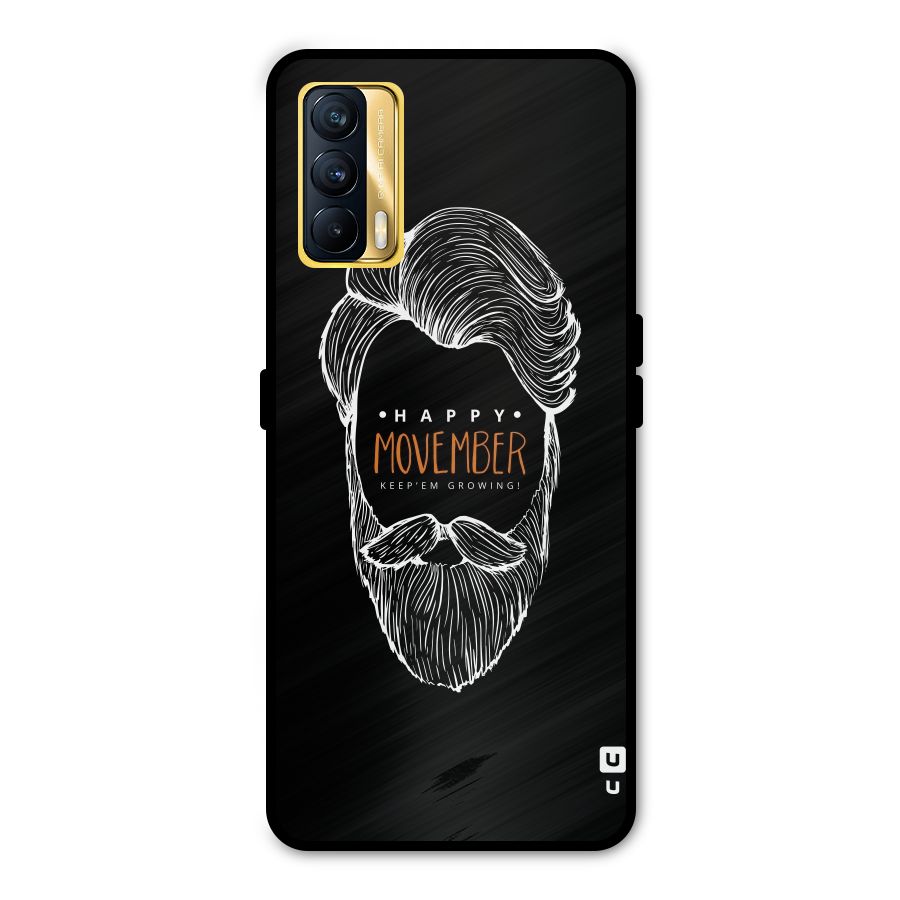 Happy Movember Black Metal Back Case for Realme X7