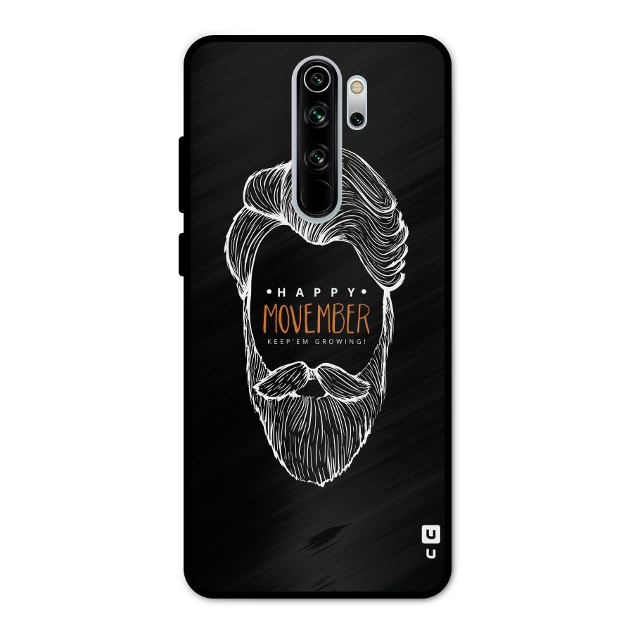 Happy Movember Black Metal Back Case for Redmi Note 8 Pro
