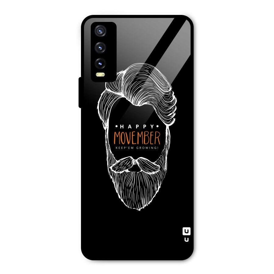Happy Movember Black Metal Back Case for Vivo Y20