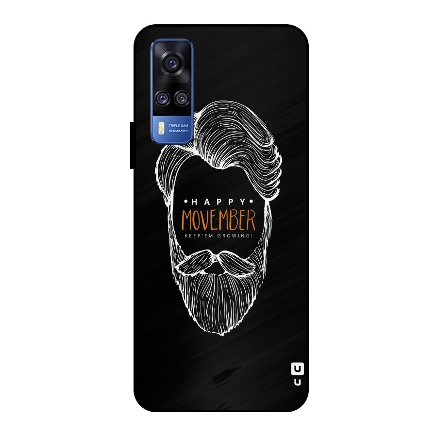 Happy Movember Black Metal Back Case for Vivo Y51