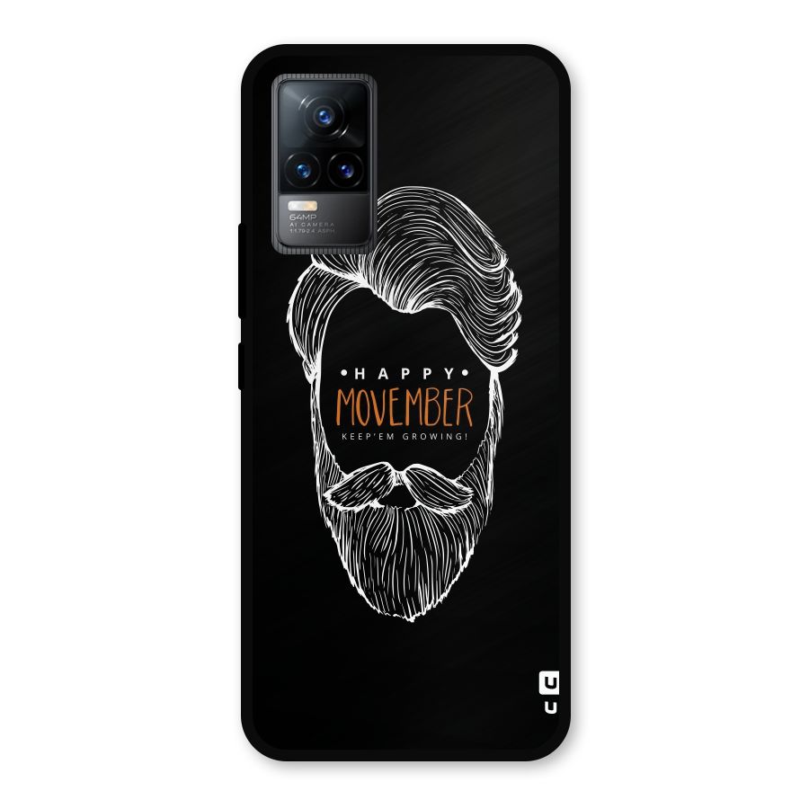 Happy Movember Black Metal Back Case for Vivo Y73