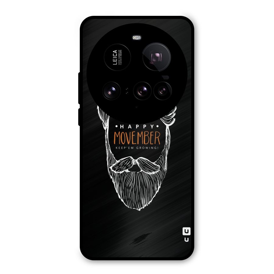Happy Movember Black Metal Back Case for Xiaomi 15 Ultra