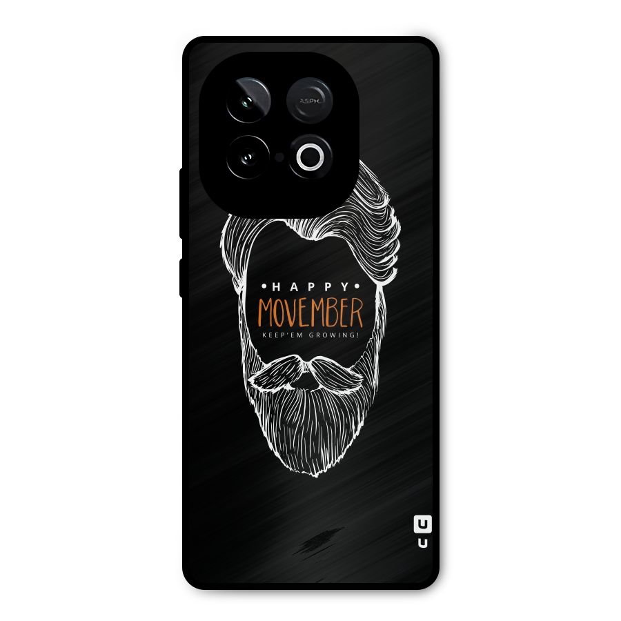 Happy Movember Black Metal Back Case for iQOO Neo 10