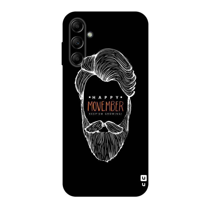Happy Movember Black Original Polycarbonate Back Case for Galaxy A14 5G