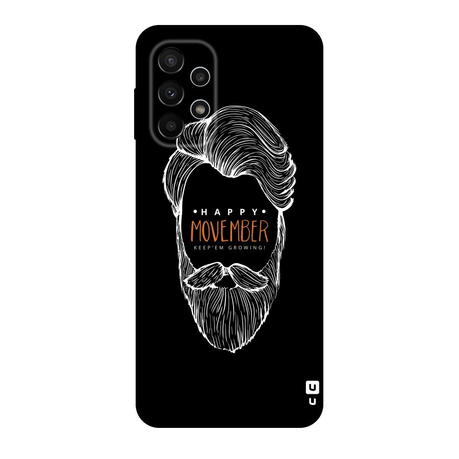 Happy Movember Black Original Polycarbonate Back Case for Galaxy A23