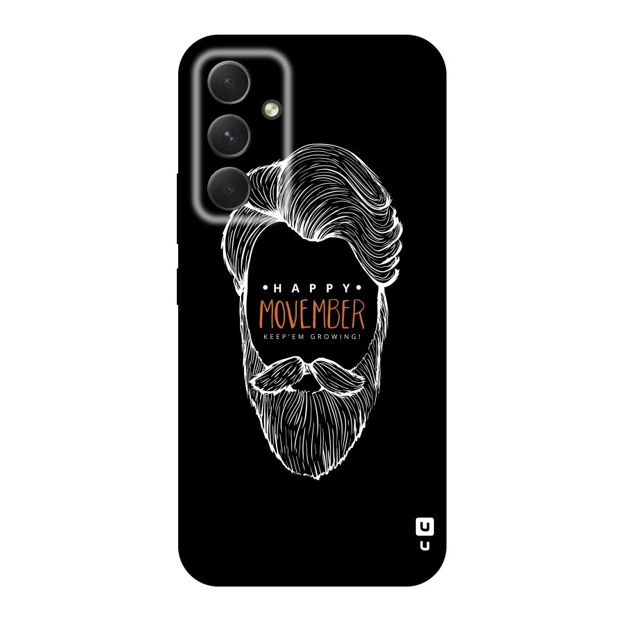Happy Movember Black Original Polycarbonate Back Case for Galaxy A54