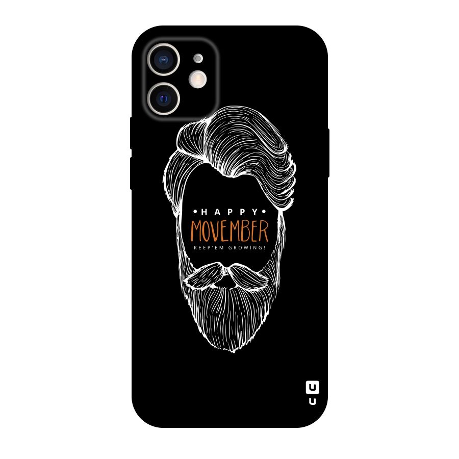 Happy Movember Black Original Polycarbonate Back Case for iPhone 12