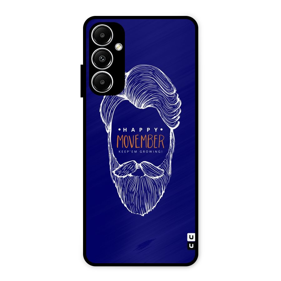 Happy Movember Blue Metal Back Case for Galaxy A05s