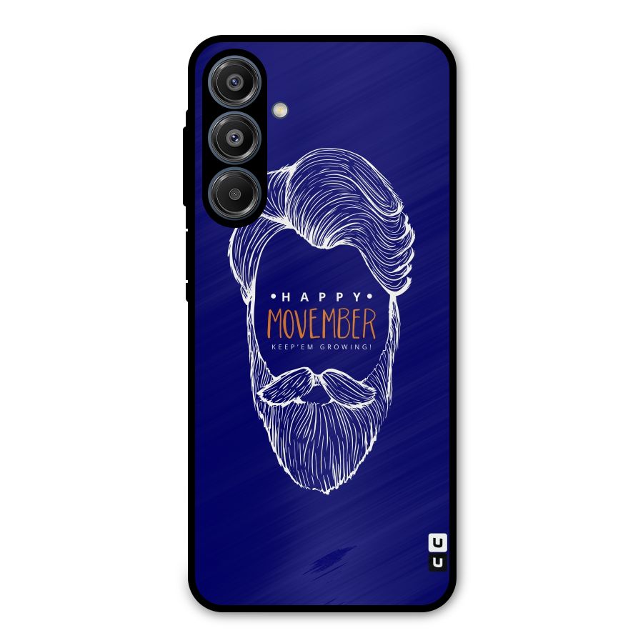 Happy Movember Blue Metal Back Case for Galaxy A16 5G