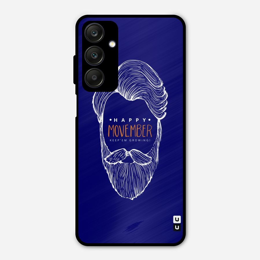 Happy Movember Blue Metal Back Case for Galaxy A25 5G