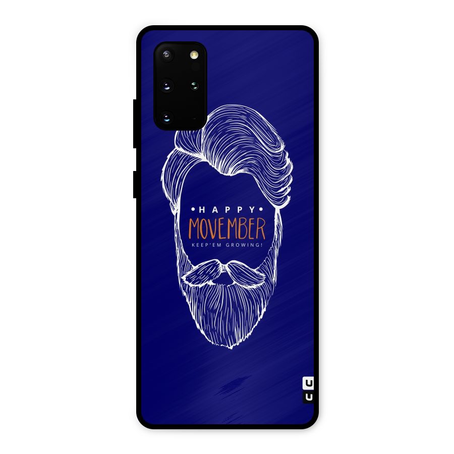 Happy Movember Blue Metal Back Case for Galaxy S20 Plus