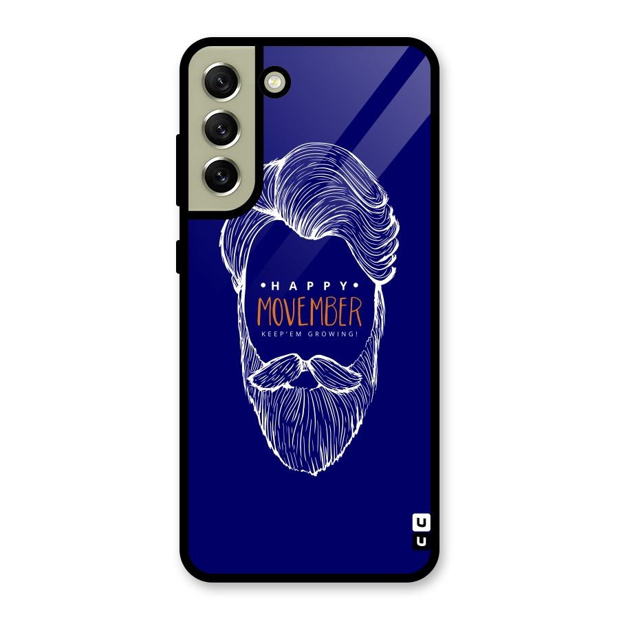 Happy Movember Blue Metal Back Case for Galaxy S21 FE 5G (2023)
