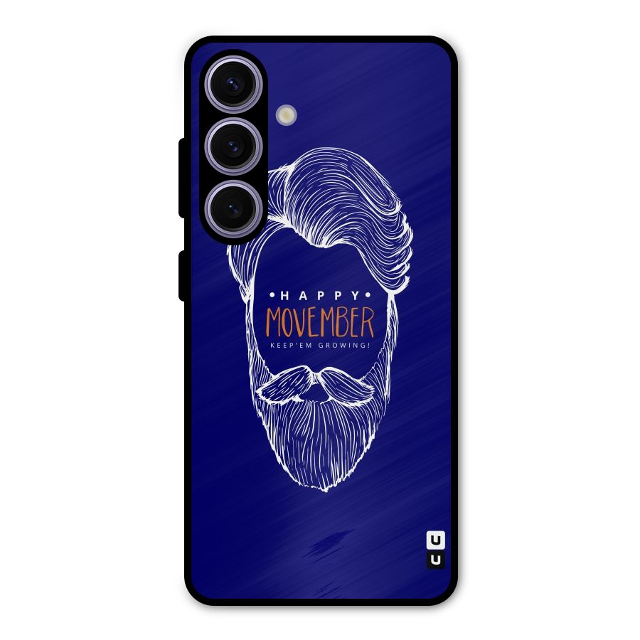Happy Movember Blue Metal Back Case for Galaxy S24