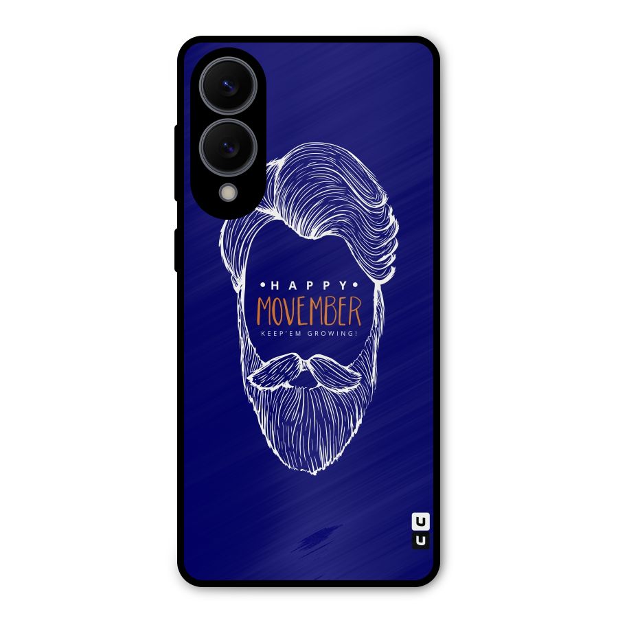Happy Movember Blue Metal Back Case for Galaxy S25 Edge