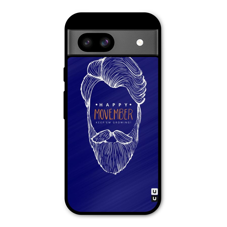 Happy Movember Blue Metal Back Case for Google Pixel 8a