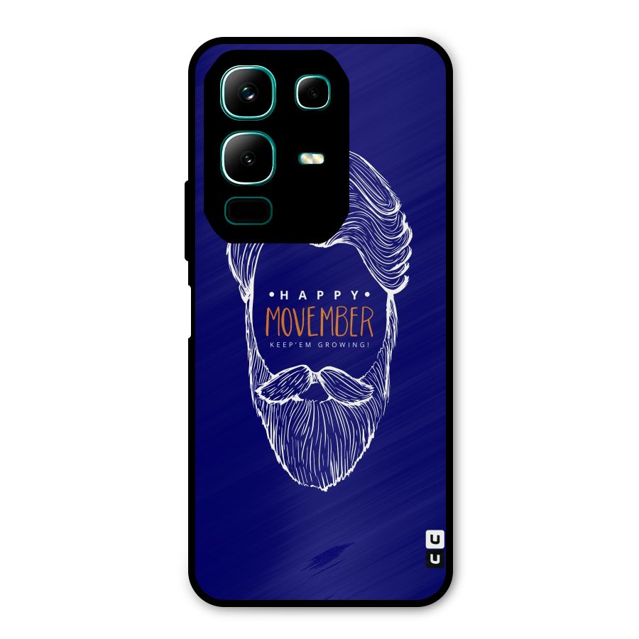 Happy Movember Blue Metal Back Case for Infinix Note 50x