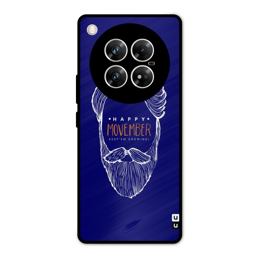 Happy Movember Blue Metal Back Case for Infinix Zero 40 5G