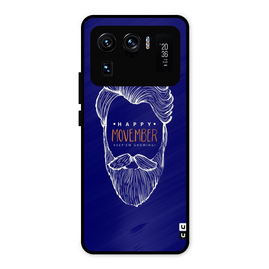 Happy Movember Blue Metal Back Case for Mi 11 Ultra