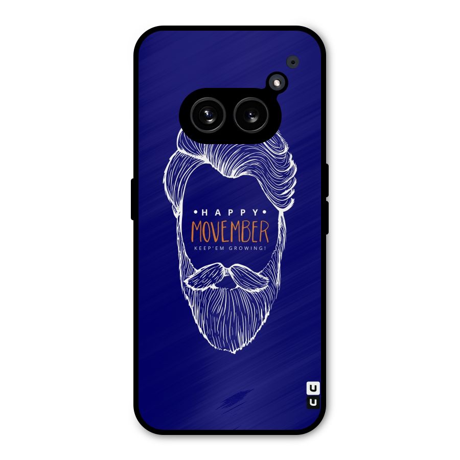 Happy Movember Blue Metal Back Case for Nothing Phone 2a Plus