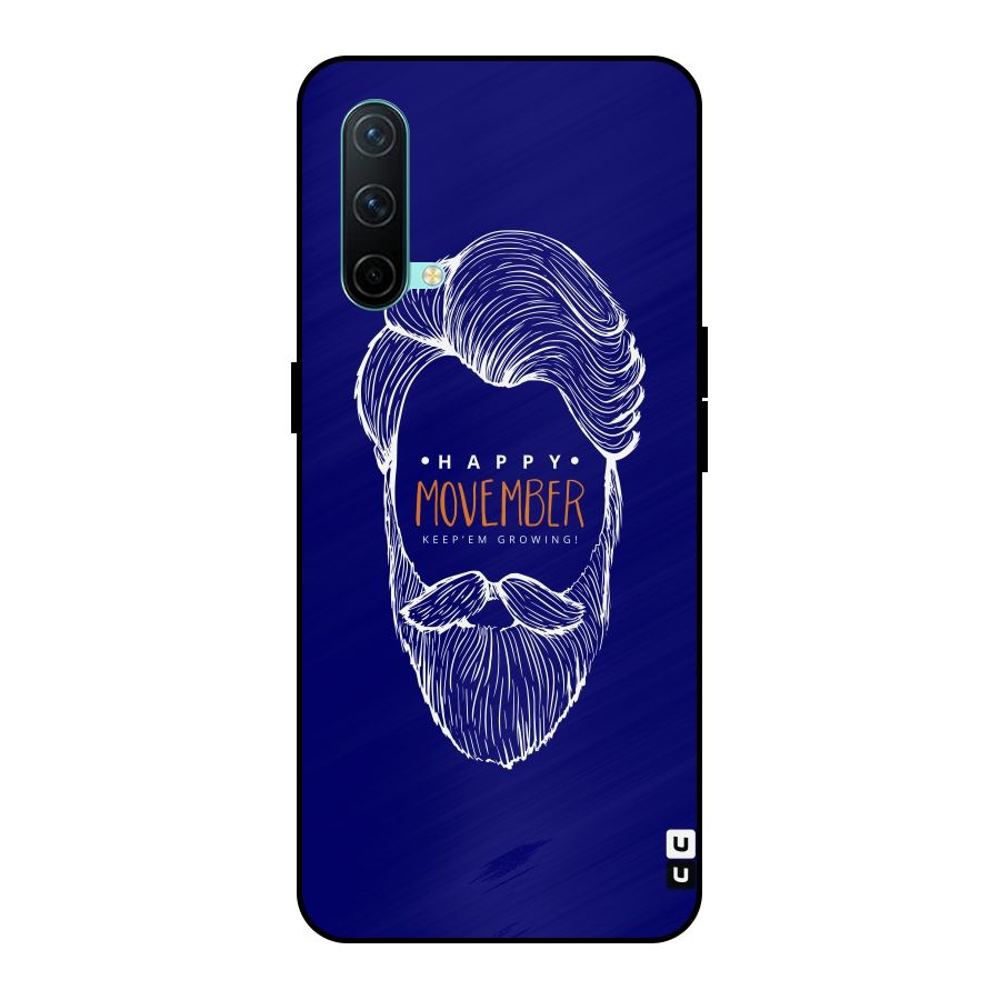 Happy Movember Blue Metal Back Case for OnePlus Nord CE 5G