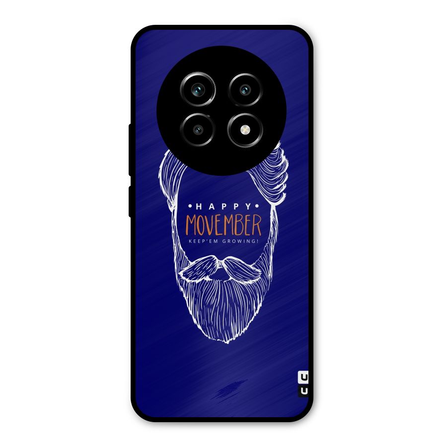Happy Movember Blue Metal Back Case for Realme 13 Pro