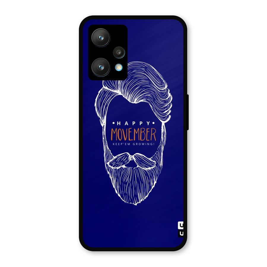 Happy Movember Blue Metal Back Case for Realme 9 Pro Plus 5G
