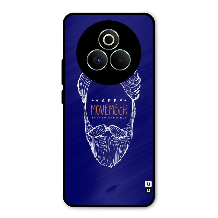 Happy Movember Blue Metal Back Case for Realme P3 Pro
