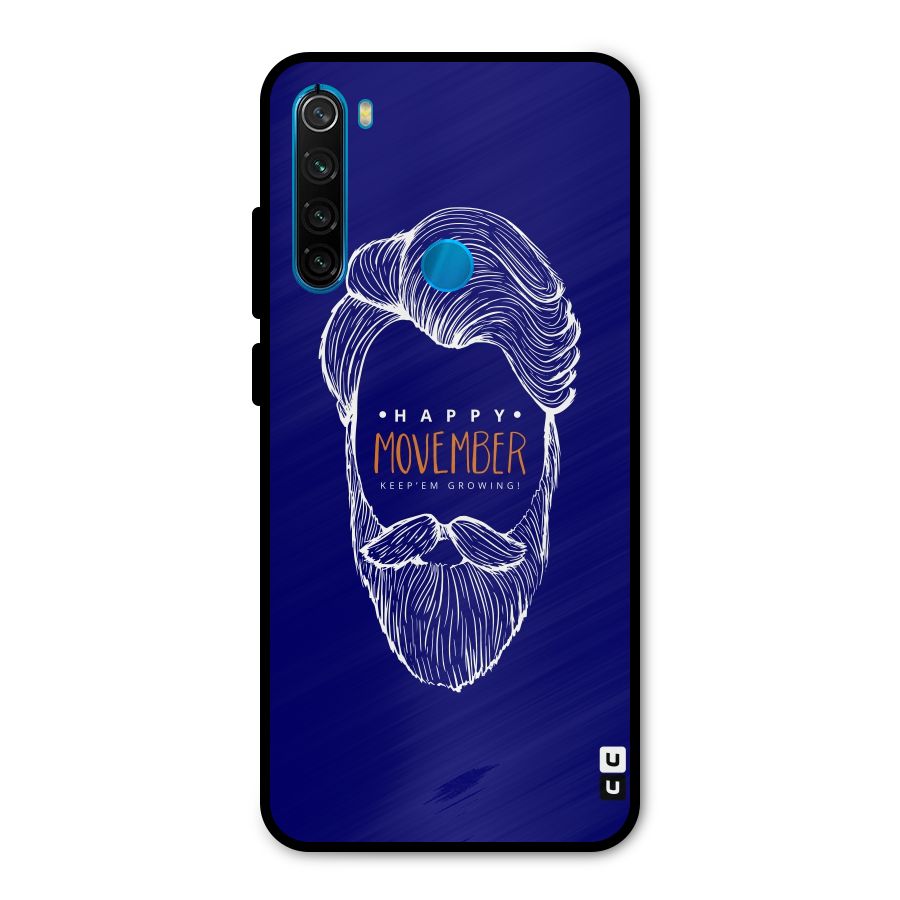 Happy Movember Blue Metal Back Case for Redmi Note 8