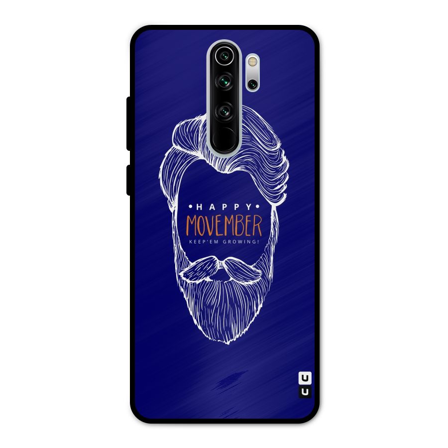 Happy Movember Blue Metal Back Case for Redmi Note 8 Pro