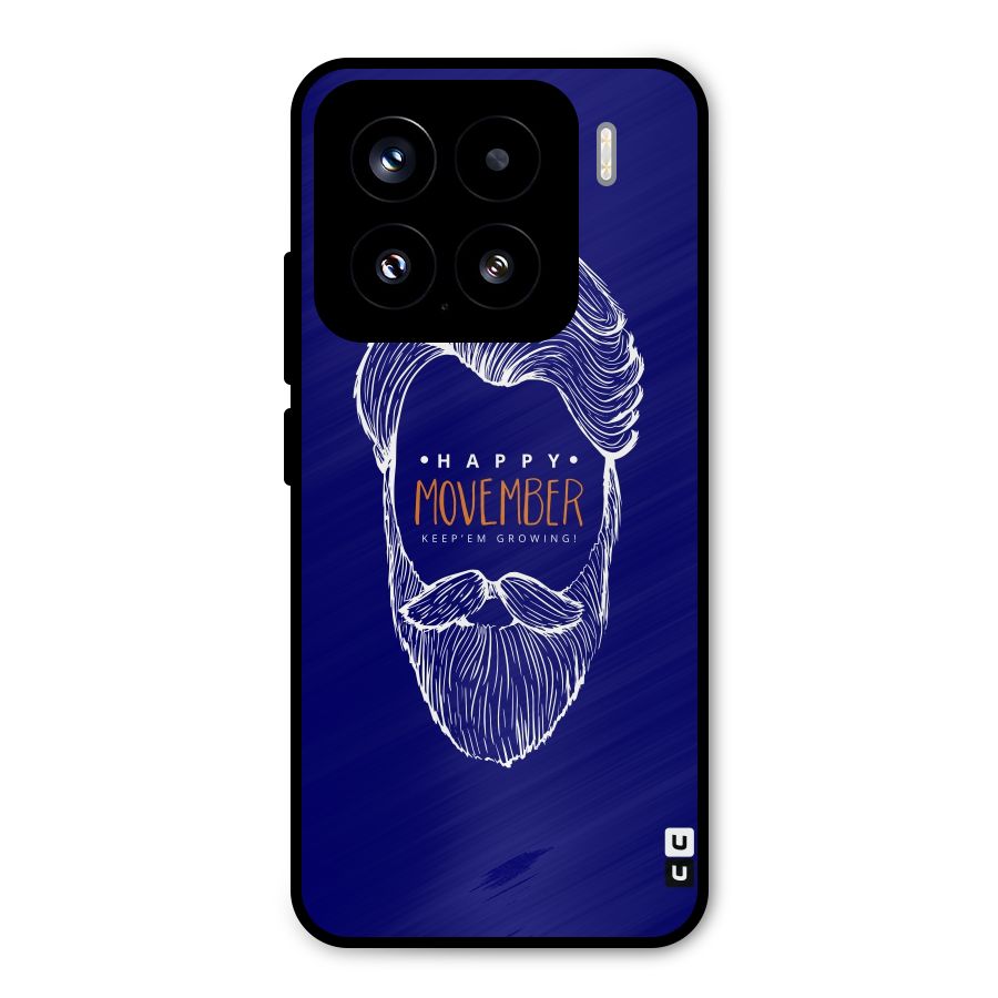 Happy Movember Blue Metal Back Case for Xiaomi 15