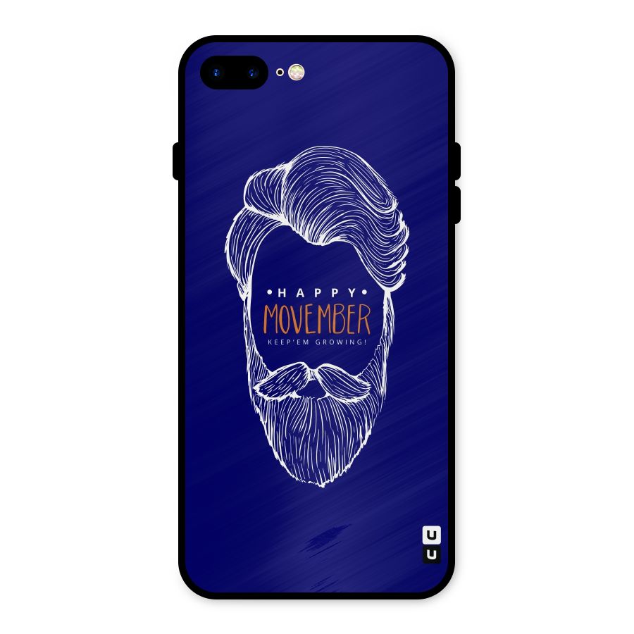 Happy Movember Blue Metal Back Case for iPhone 7 Plus