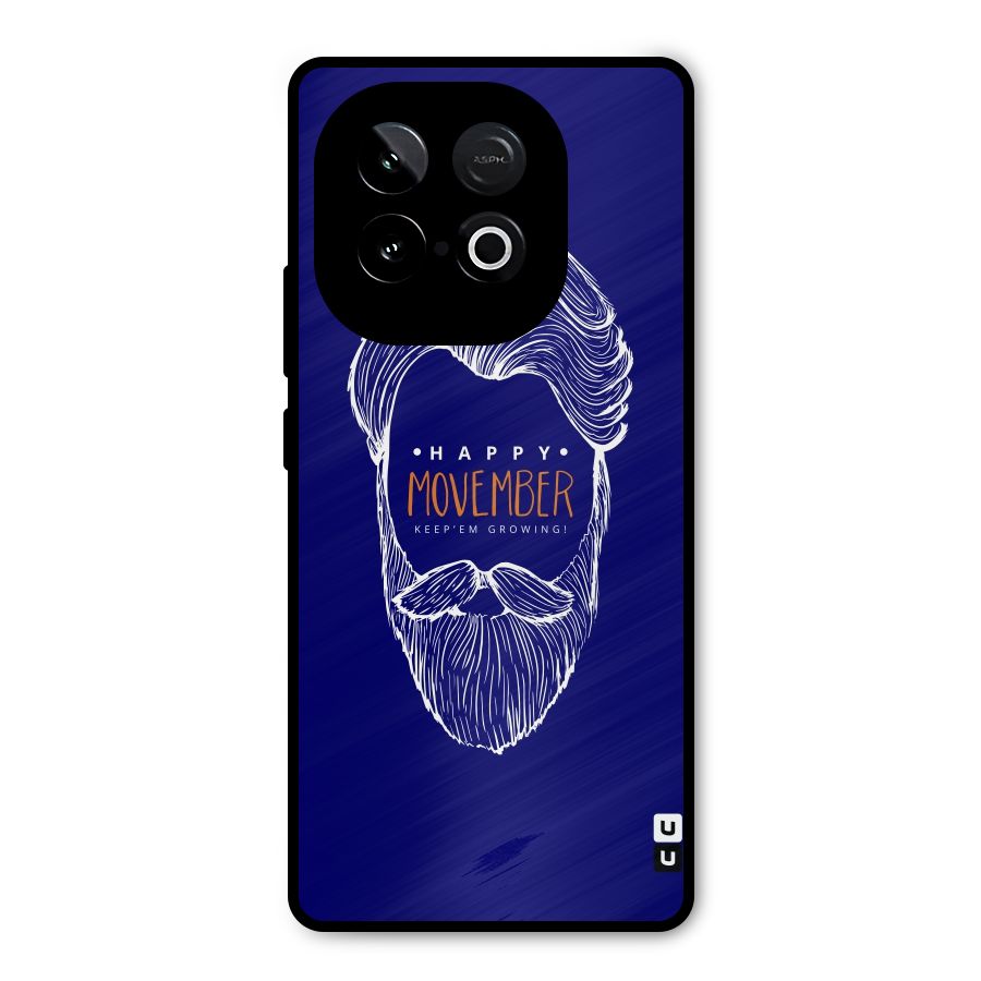 Happy Movember Blue Metal Back Case for iQOO Neo 10