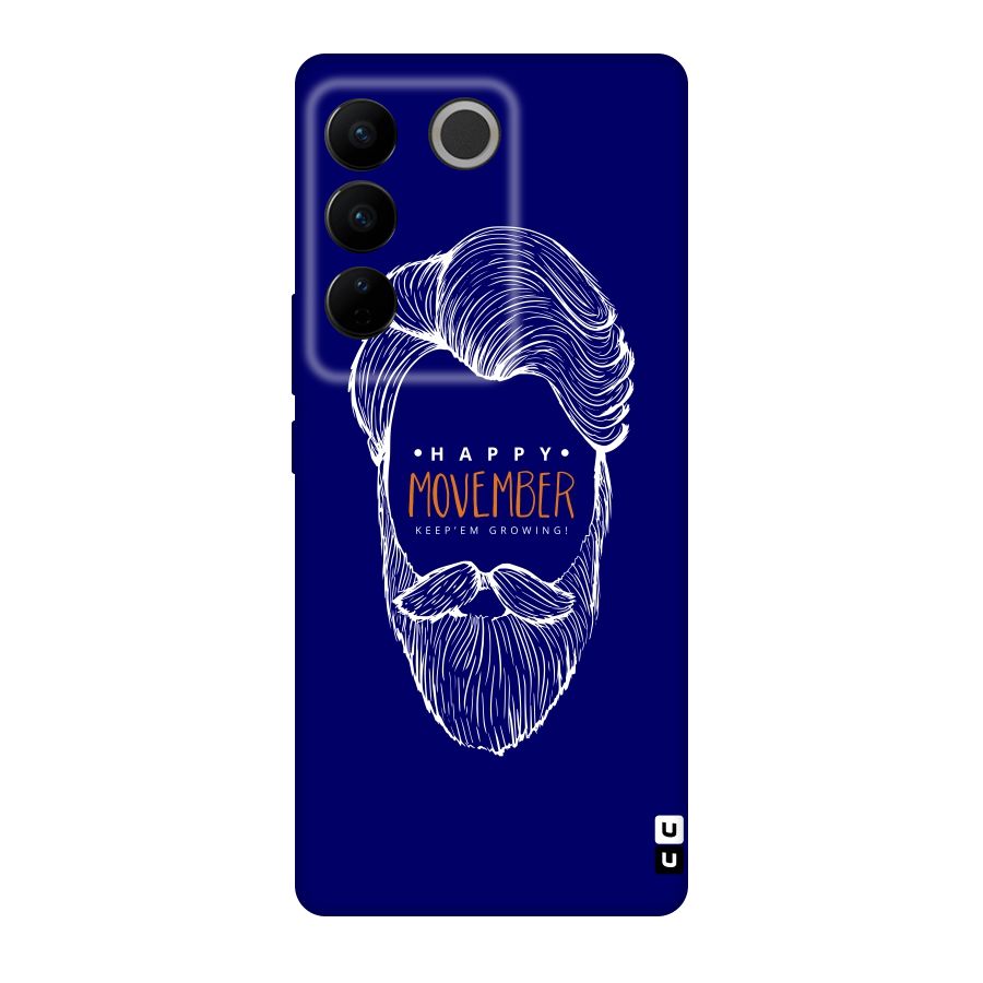Happy Movember Blue Original Polycarbonate Back Case for Vivo V27
