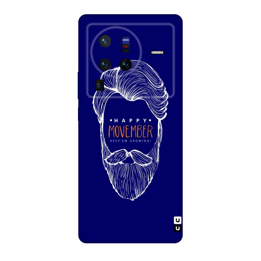 Happy Movember Blue Original Polycarbonate Back Case for Vivo X80