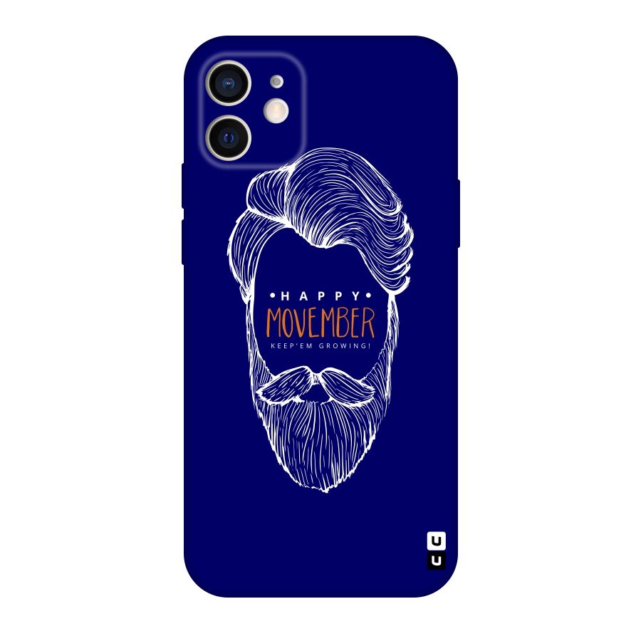 Happy Movember Blue Original Polycarbonate Back Case for iPhone 12