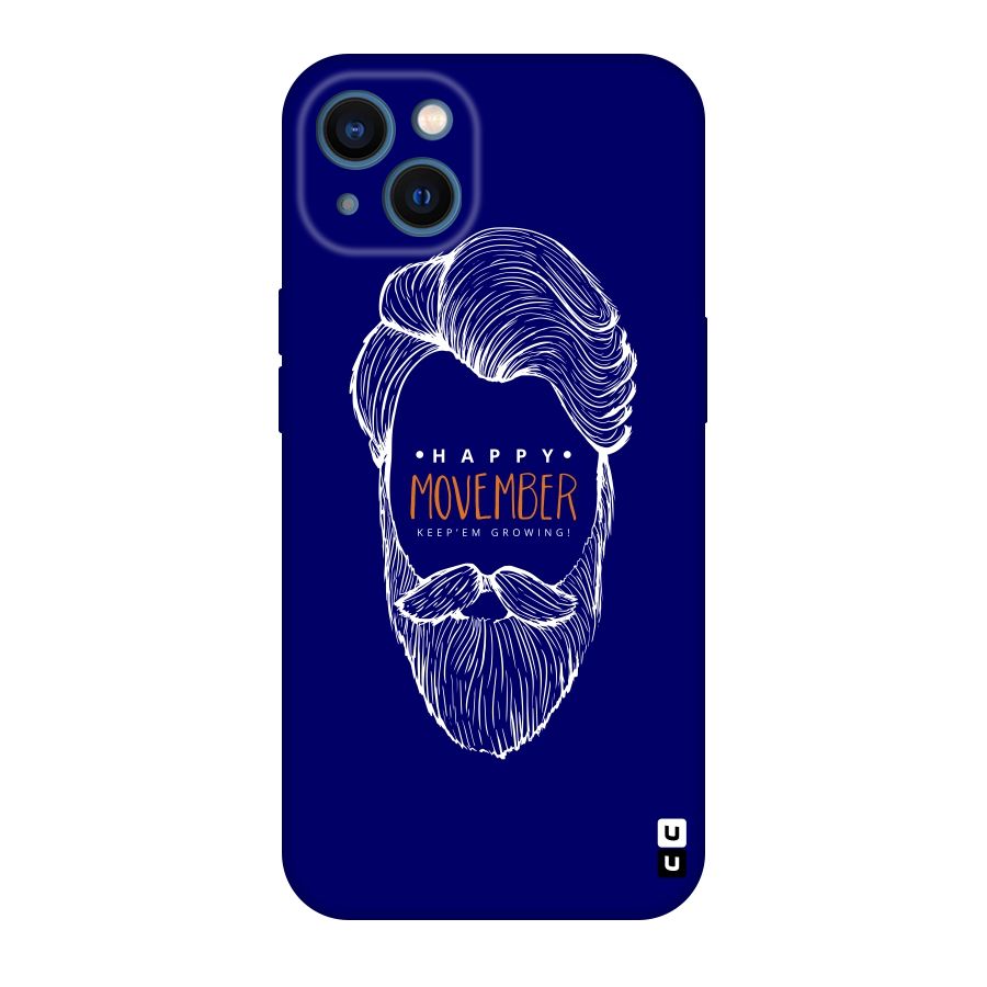 Happy Movember Blue Original Polycarbonate Back Case for iPhone 13