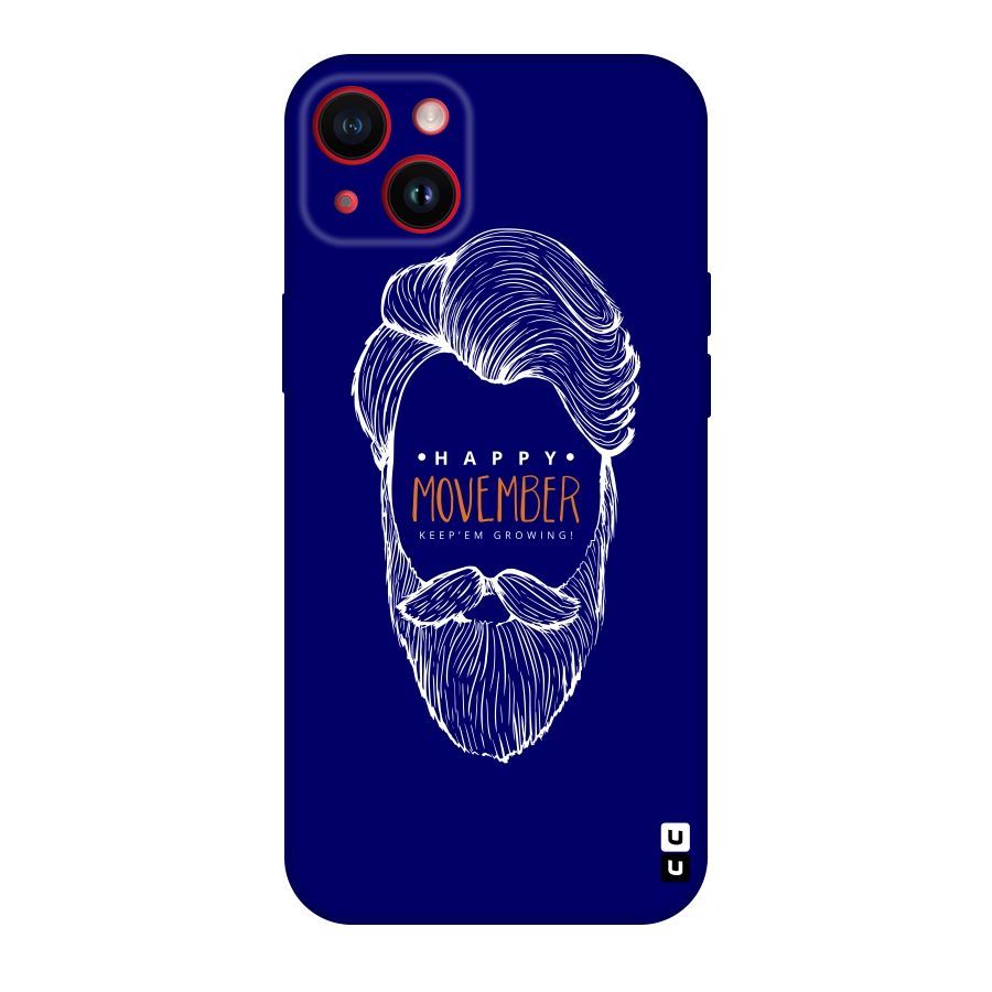 Happy Movember Blue Original Polycarbonate Back Case for iPhone 14 Plus