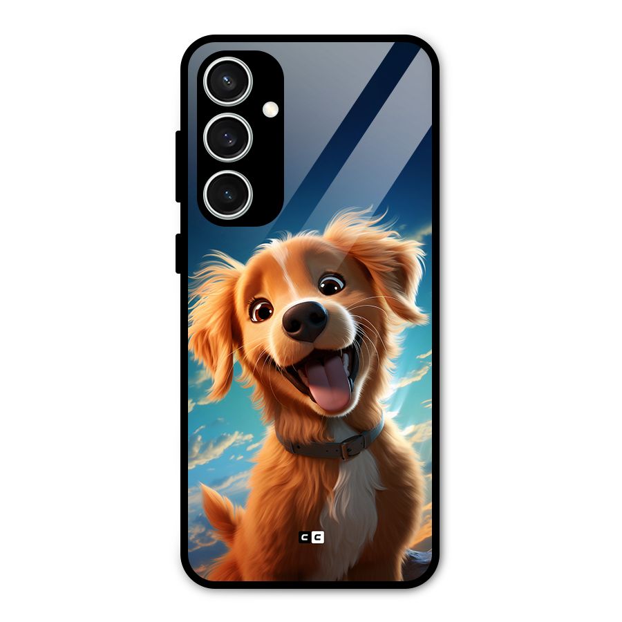 Happy Puppy Glass Back Case for Galaxy S23 FE