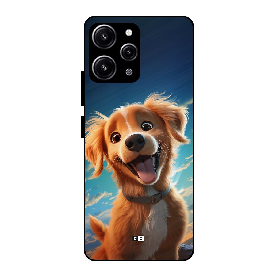 Happy Puppy Glass Back Case for Redmi 12 4G