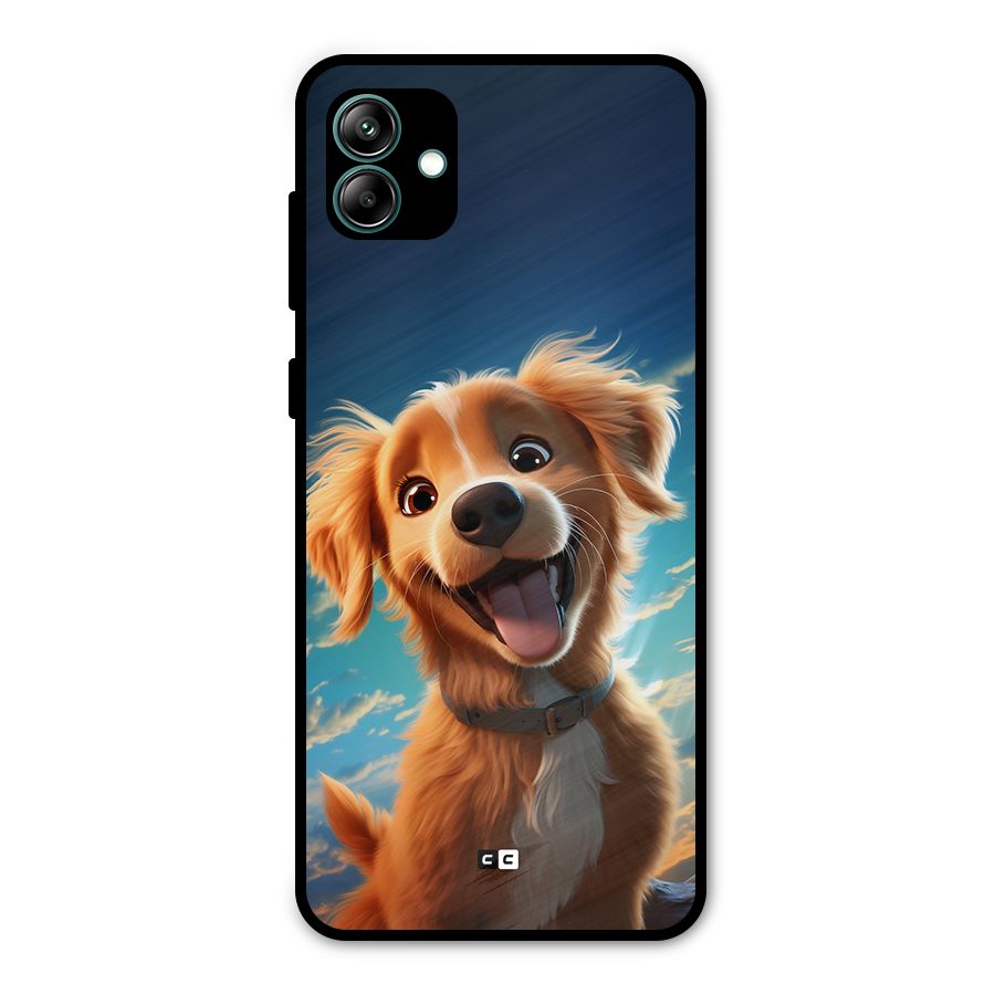 Happy Puppy Metal Back Case for Galaxy A04