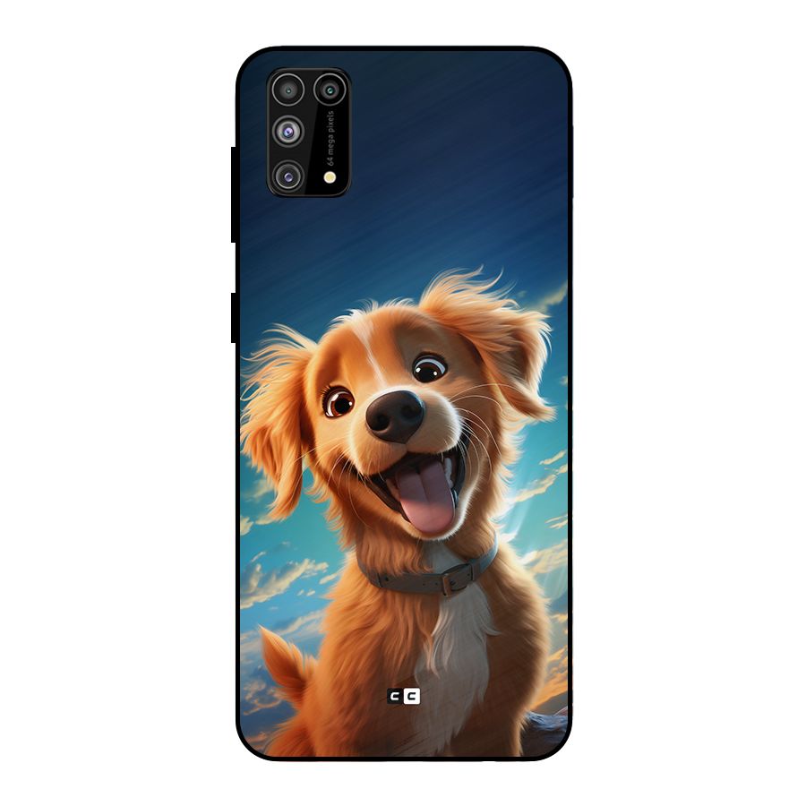 Happy Puppy Metal Back Case for Galaxy F41