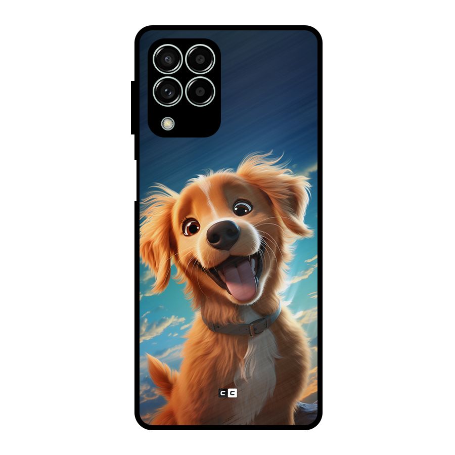 Happy Puppy Metal Back Case for Galaxy M33