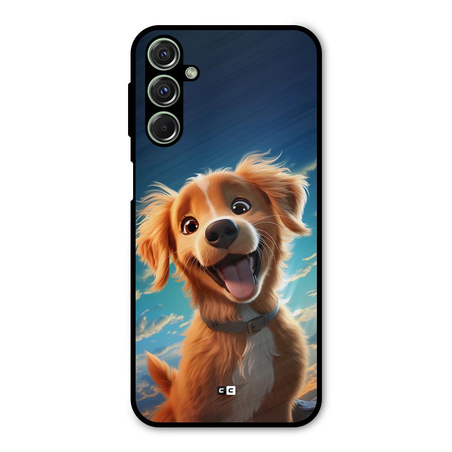 Happy Puppy Metal Back Case for Galaxy M34