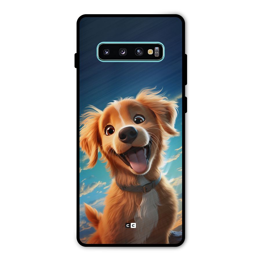 Happy Puppy Metal Back Case for Galaxy S10 Plus